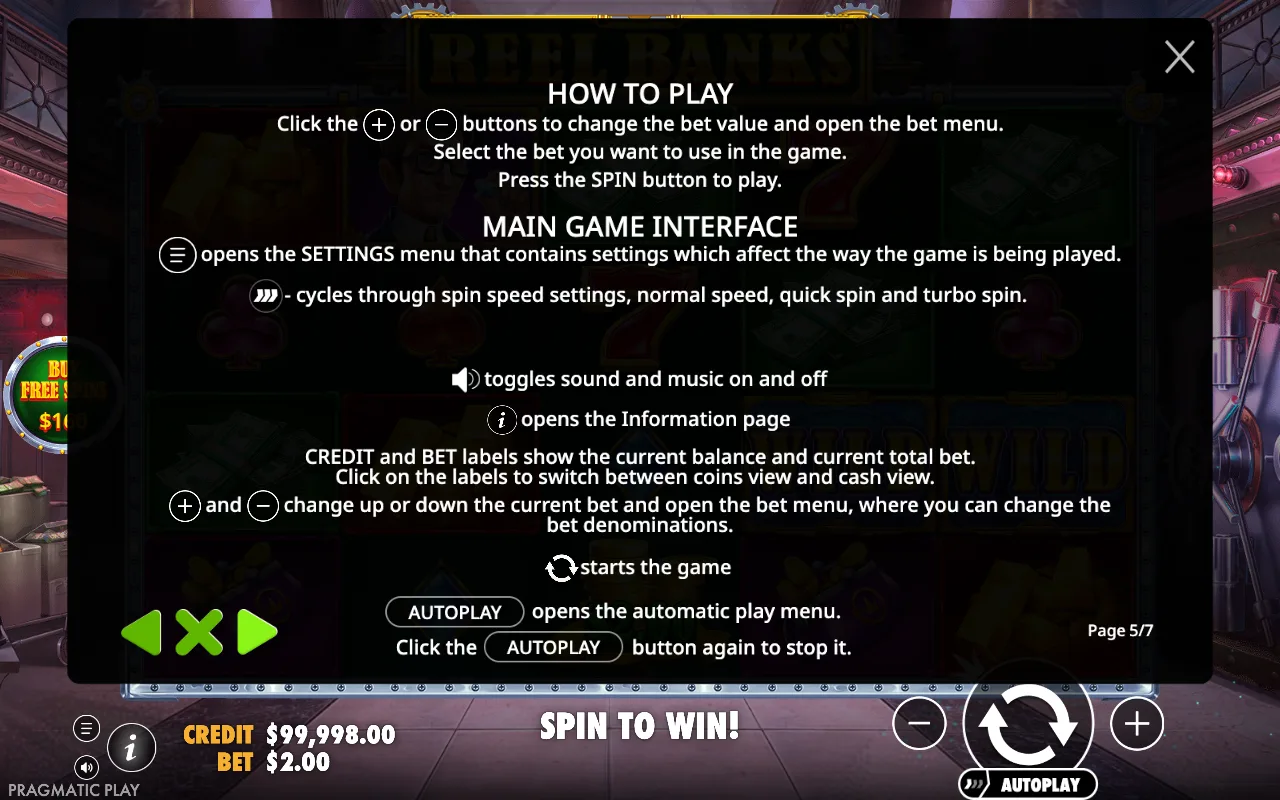 How to play — Reel Banks