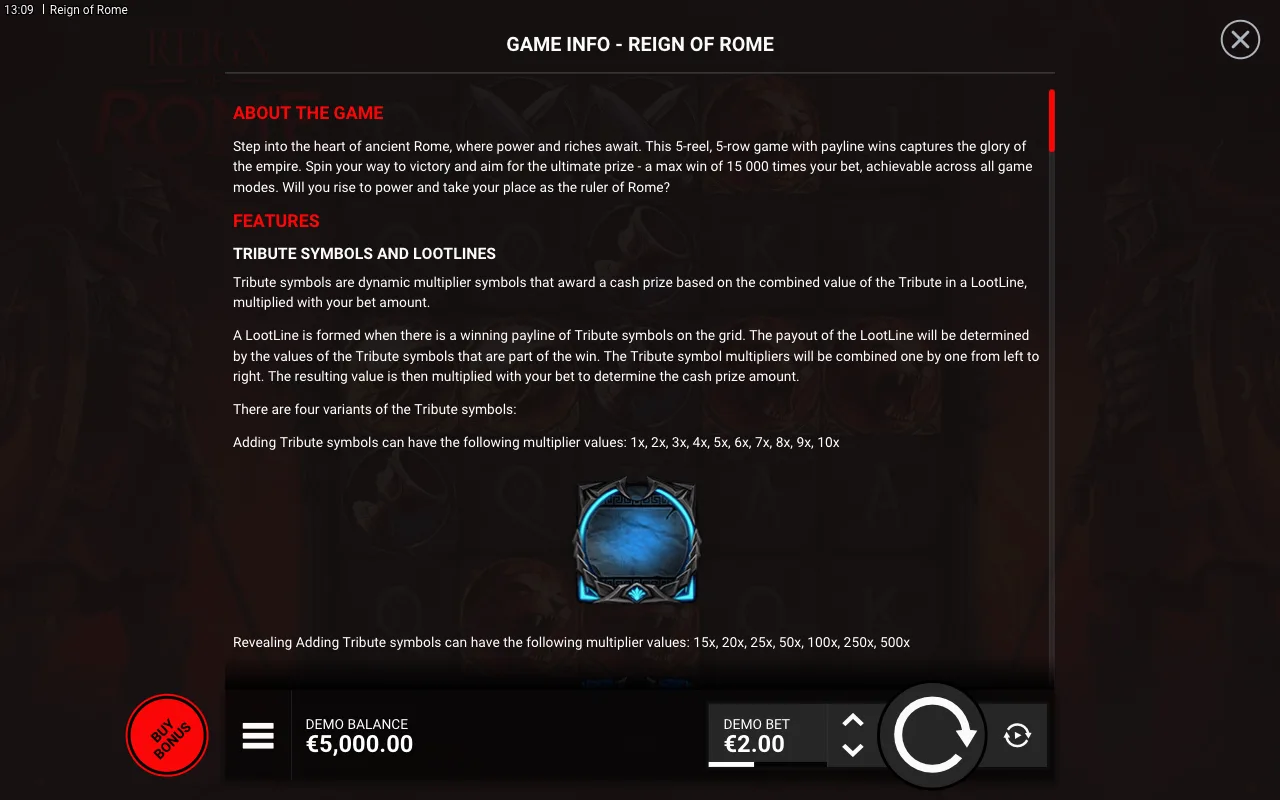 Features — Reign of Rome