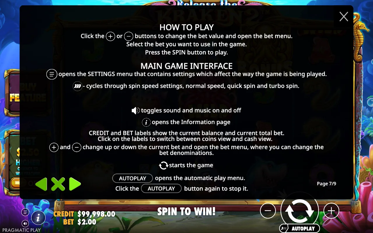 How to play — Release the Kraken 2