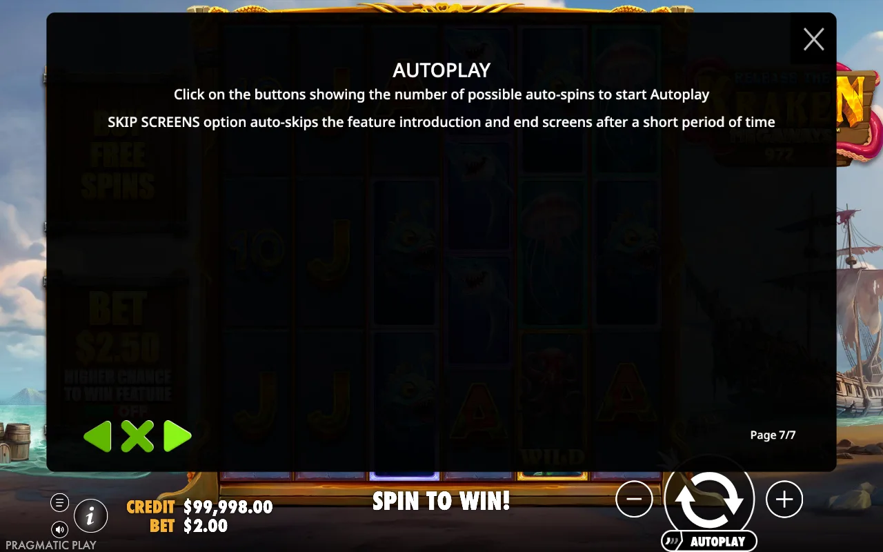 Autoplay — Release the Kraken Megaways
