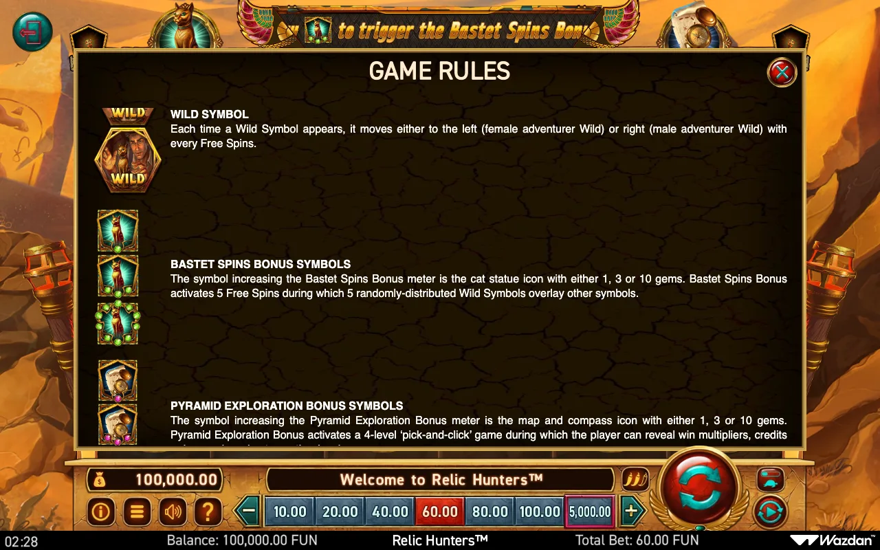 Game rules & — Relic Hunters And The Book of Faith
