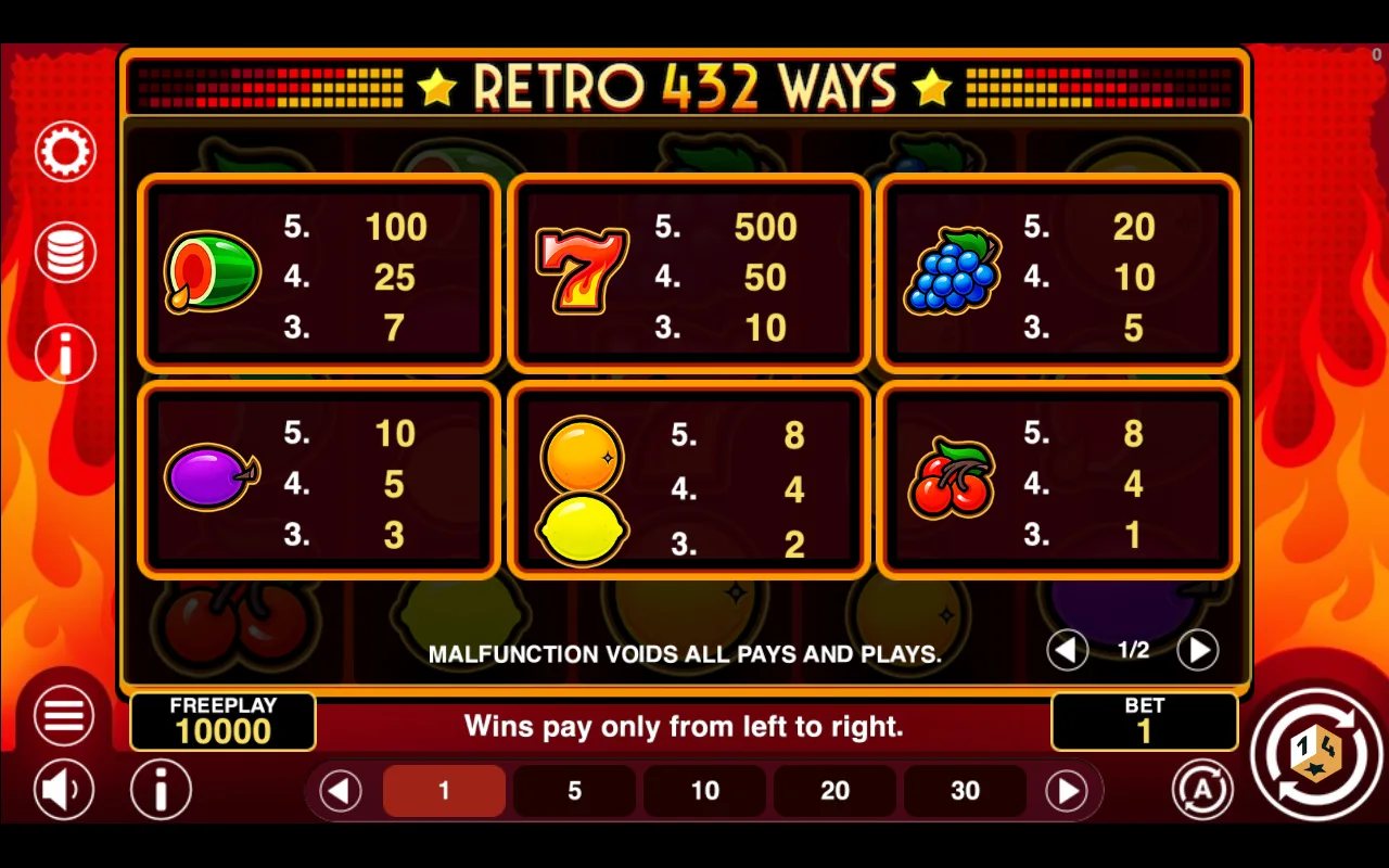 Game rules, page 1 — Retro 432 Ways