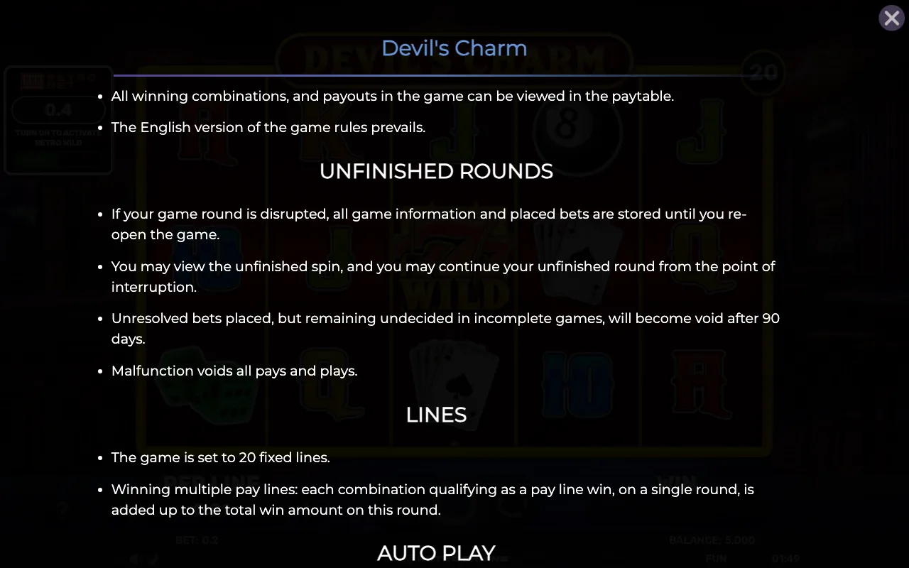 Game rules, page 7 — Retro Devils Charm