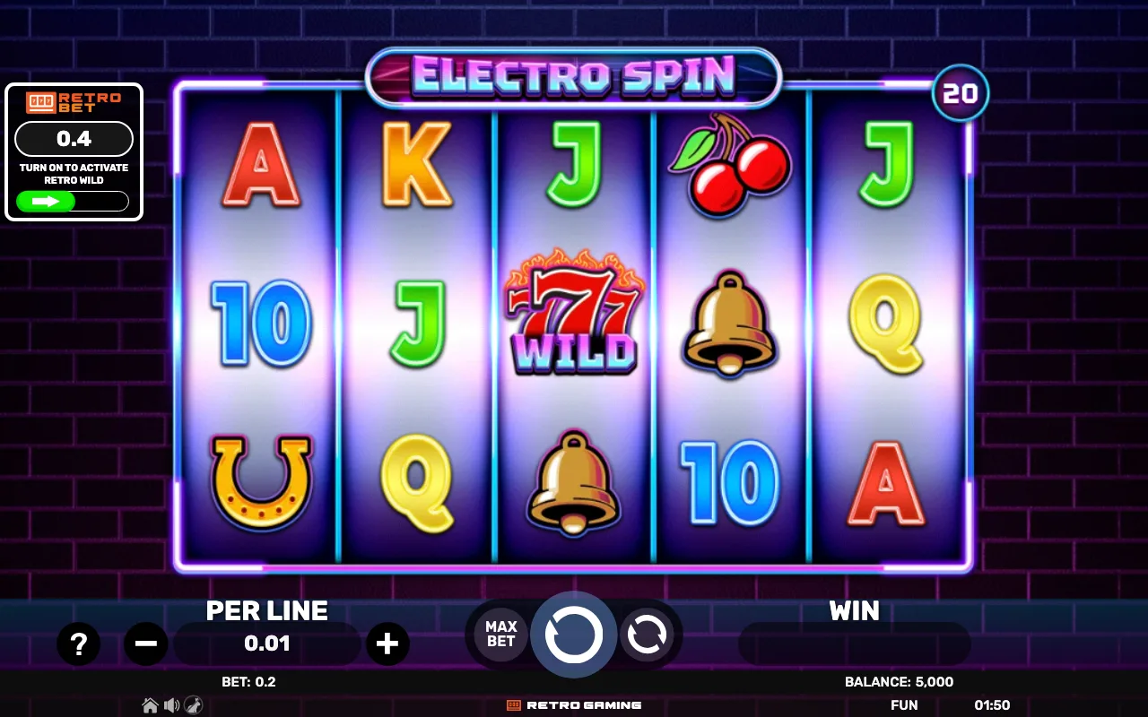 The base game — Retro Electro Spin