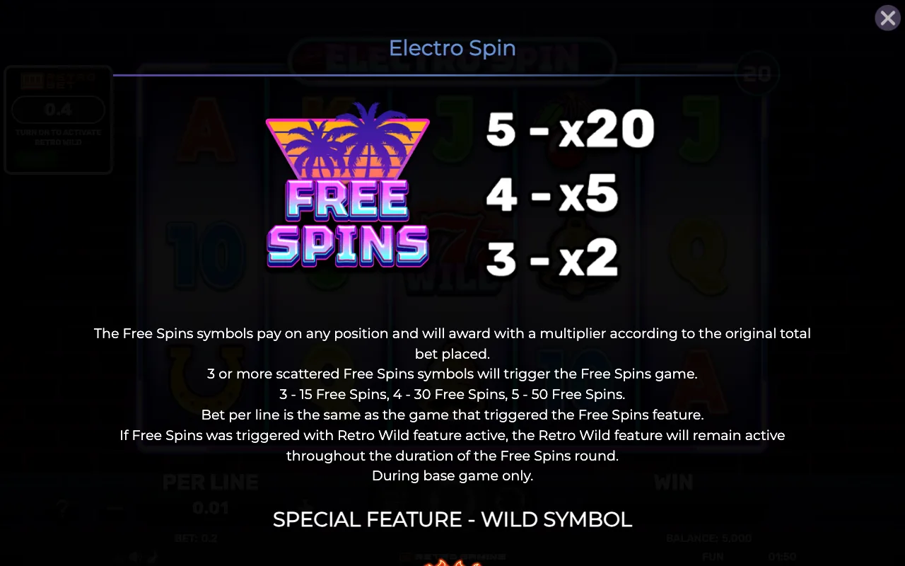 Game rules, page 2 — Retro Electro Spin