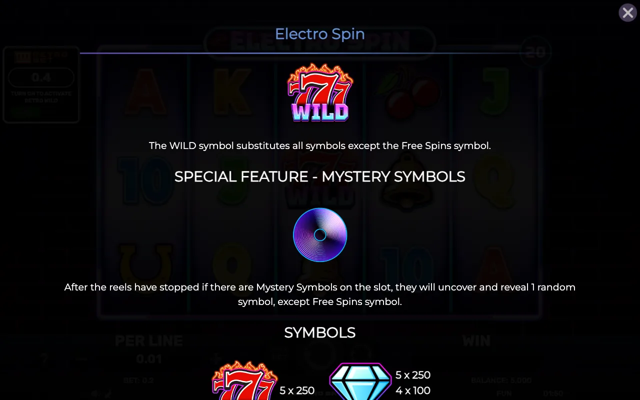 Game rules, page 3 — Retro Electro Spin
