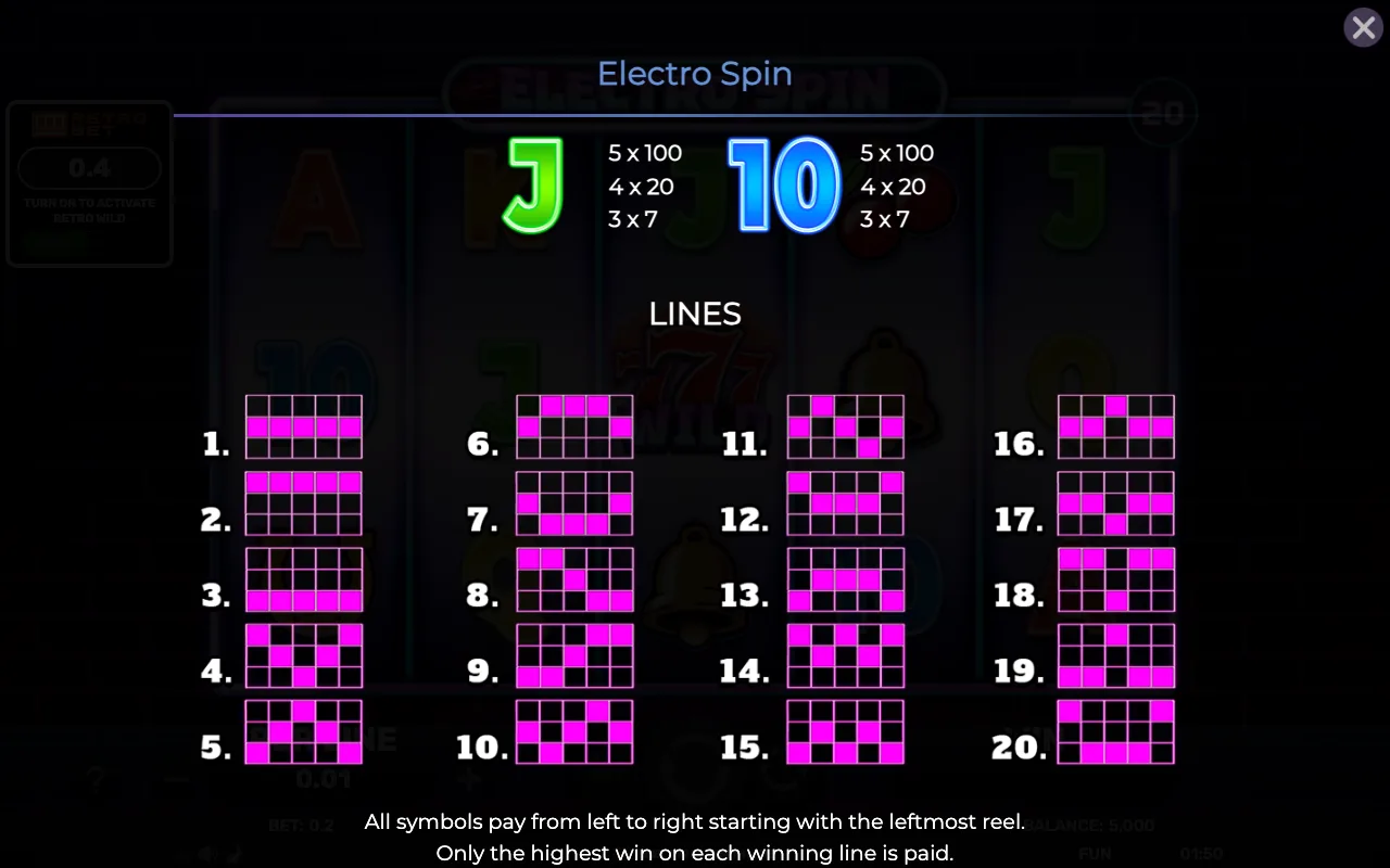 Lines — Retro Electro Spin