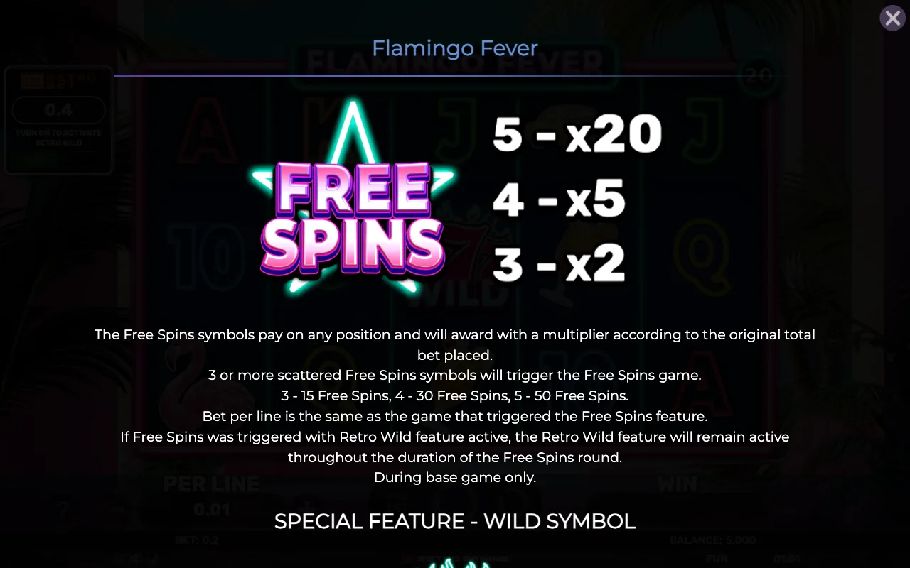 Game rules, page 2 — Retro Flamingo Fever