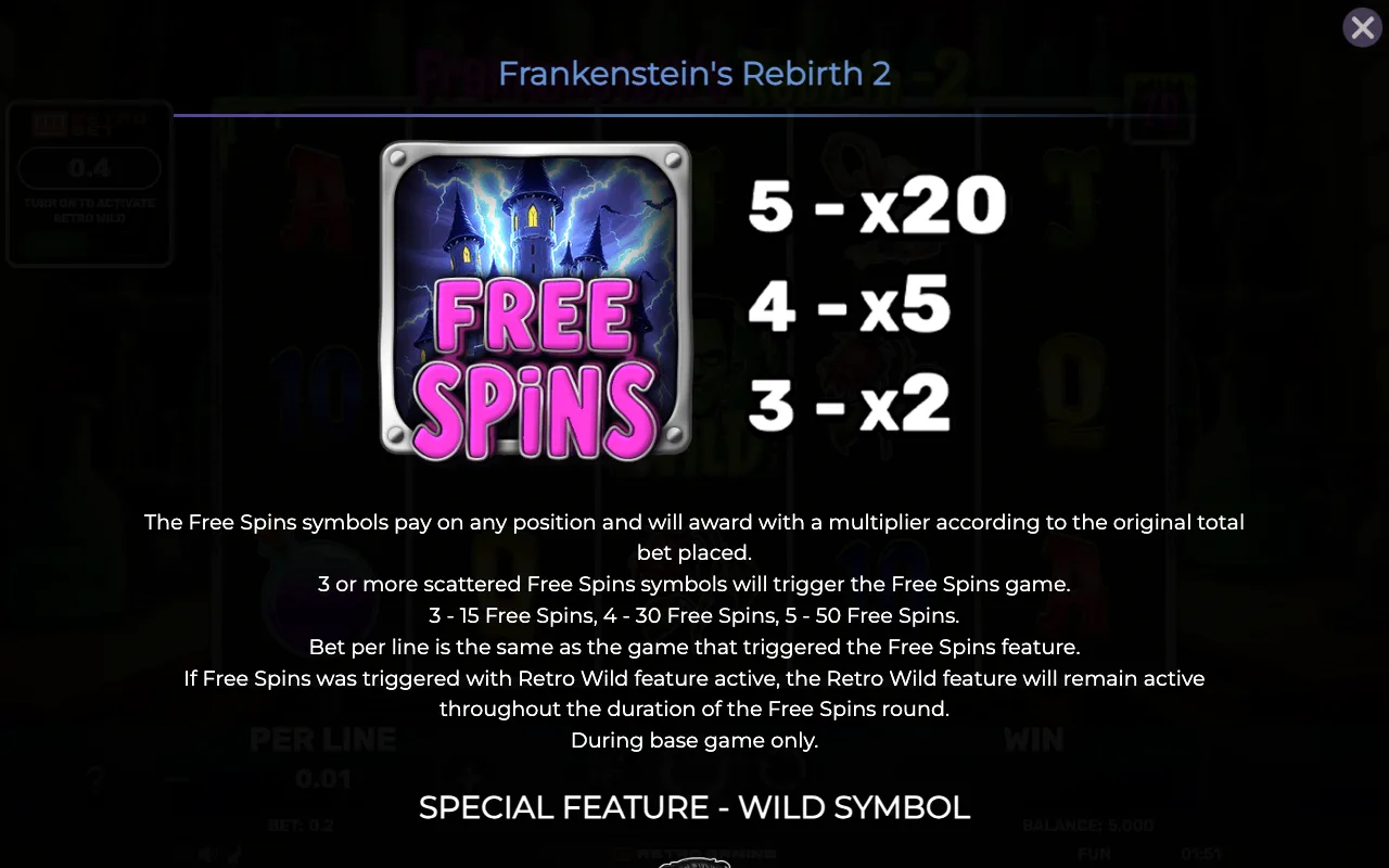 Game rules, page 2 — Retro Frankensteins Rebirth 2