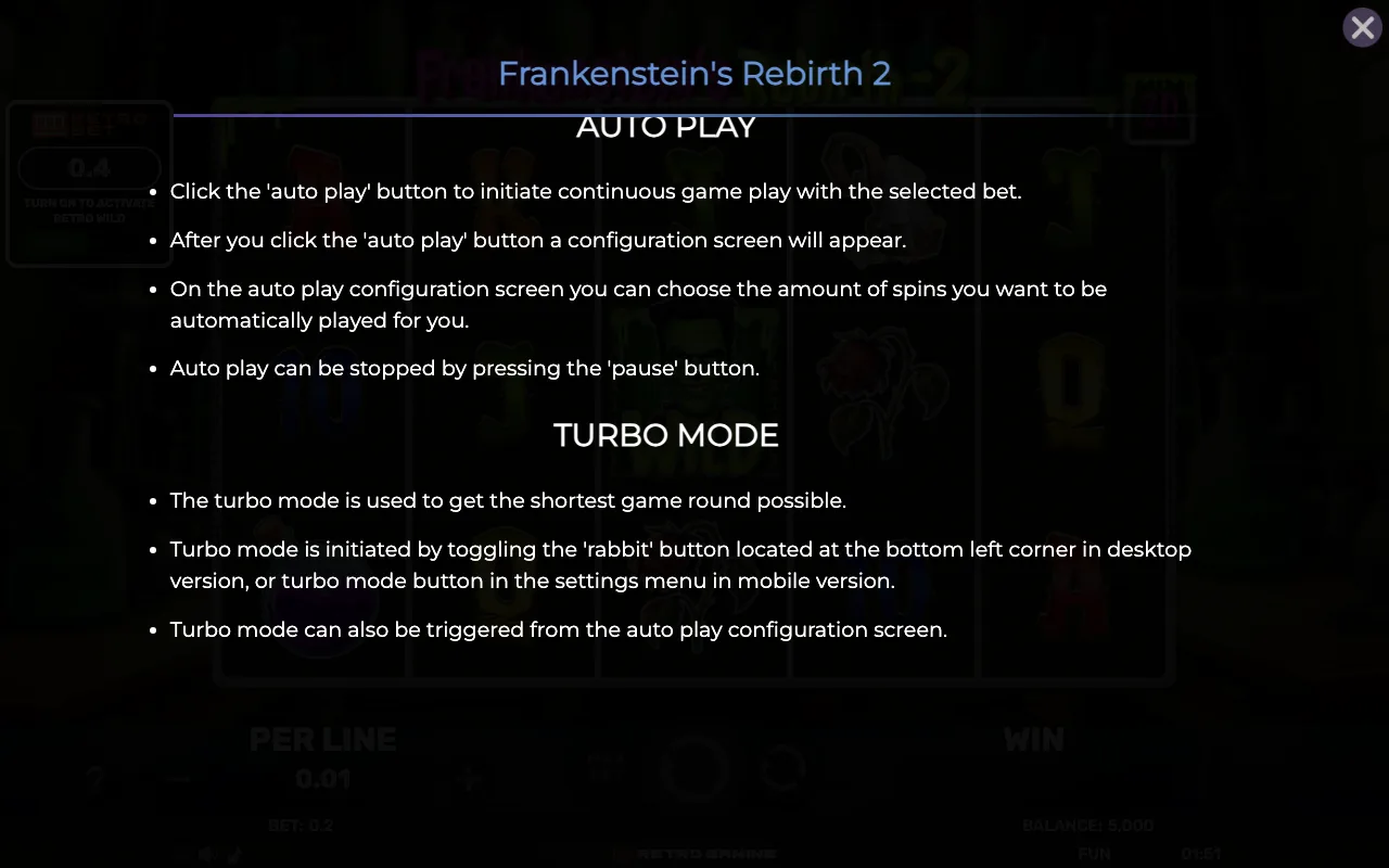 Game rules, page 8 — Retro Frankensteins Rebirth 2