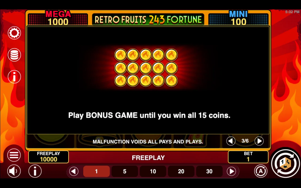 Game rules, page 3 — Retro Fruits 243 Fortune