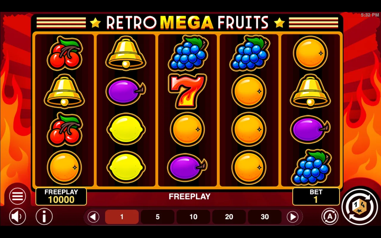 The base game — Retro Mega Fruits