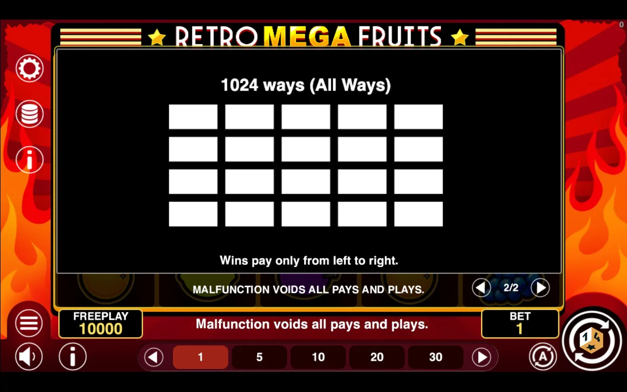 Game rules, page 2 — Retro Mega Fruits
