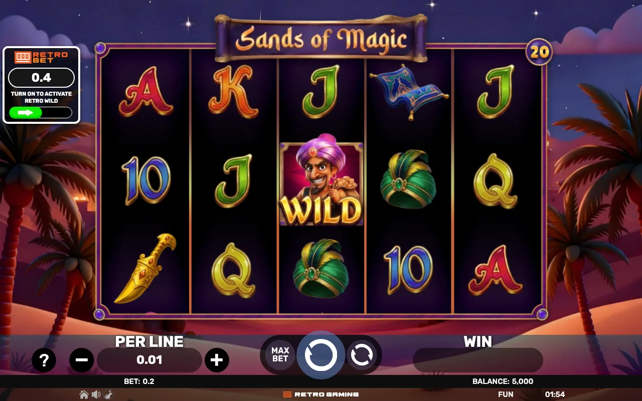 The base game — Retro Sands of Magic