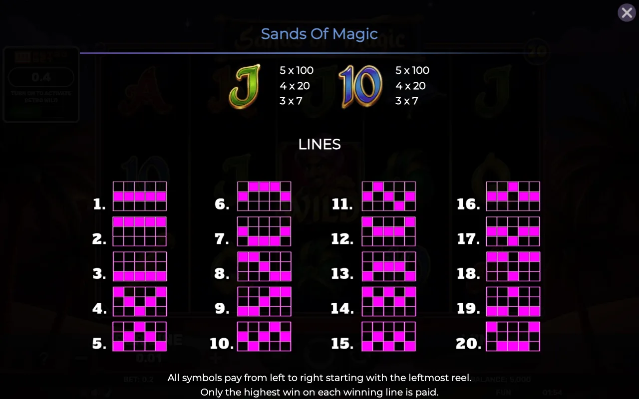 Lines — Retro Sands of Magic
