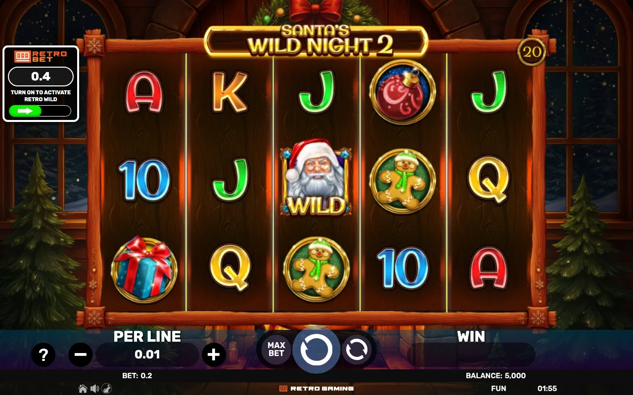 The base game — Retro Santas Wild Night 2