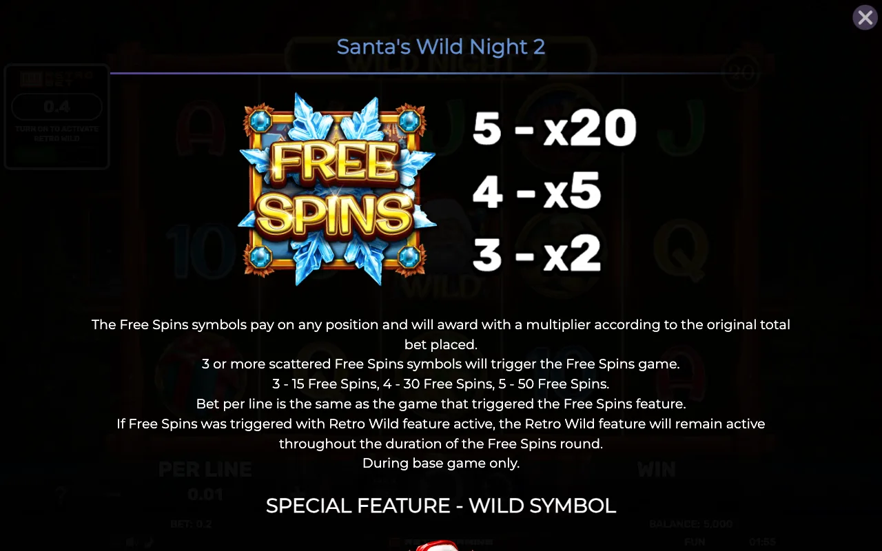 Game rules, page 2 — Retro Santas Wild Night 2