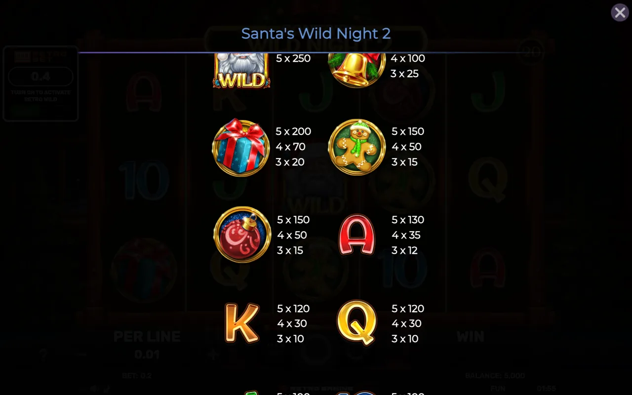 Game rules, page 4 — Retro Santas Wild Night 2
