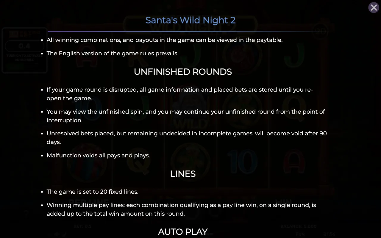 Game rules, page 7 — Retro Santas Wild Night 2