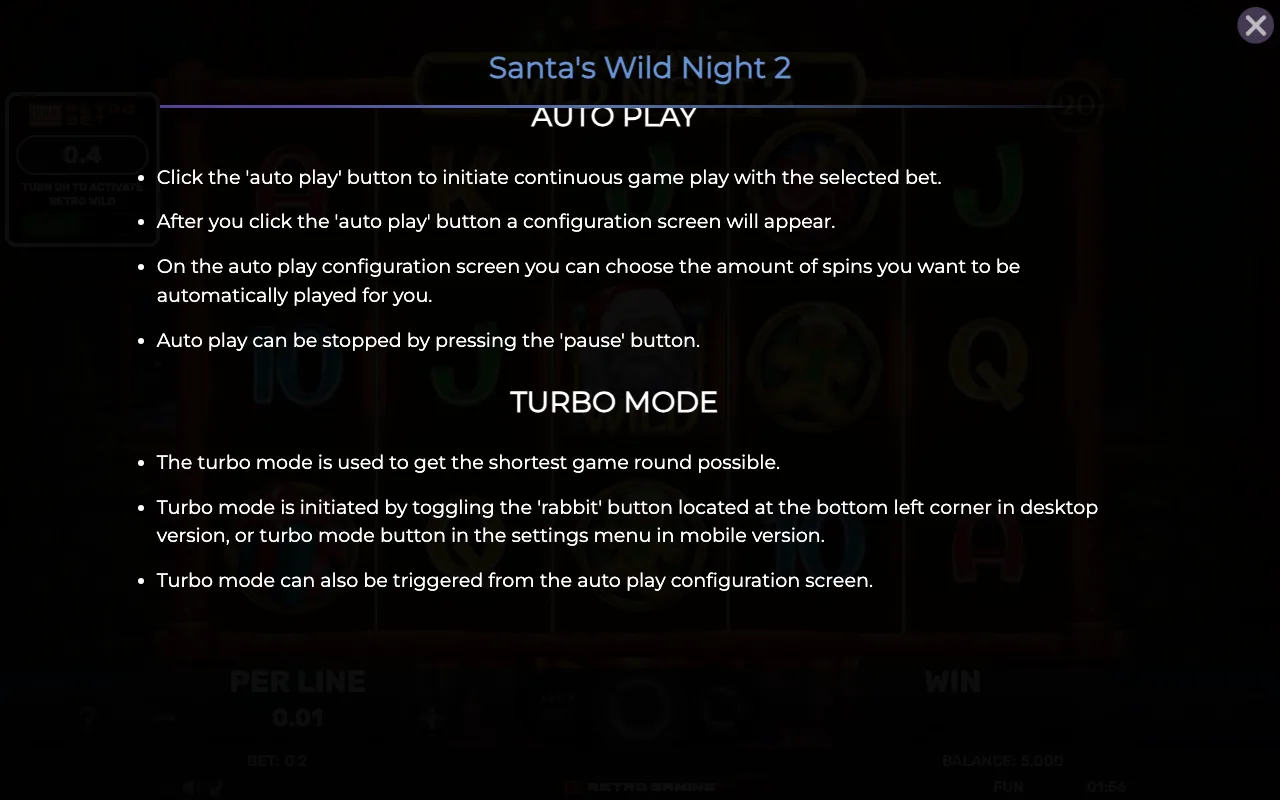 Game rules, page 8 — Retro Santas Wild Night 2