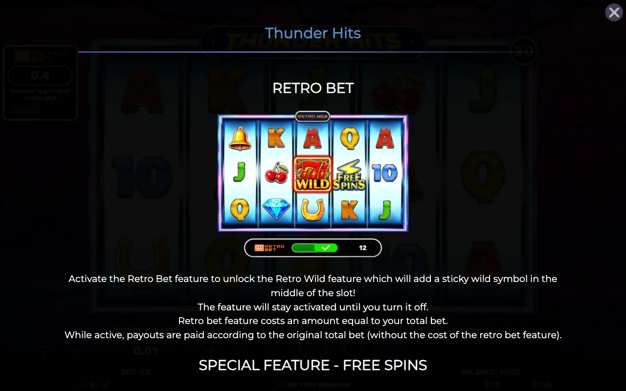 Game rules, page 1 — Retro Thunder Hits