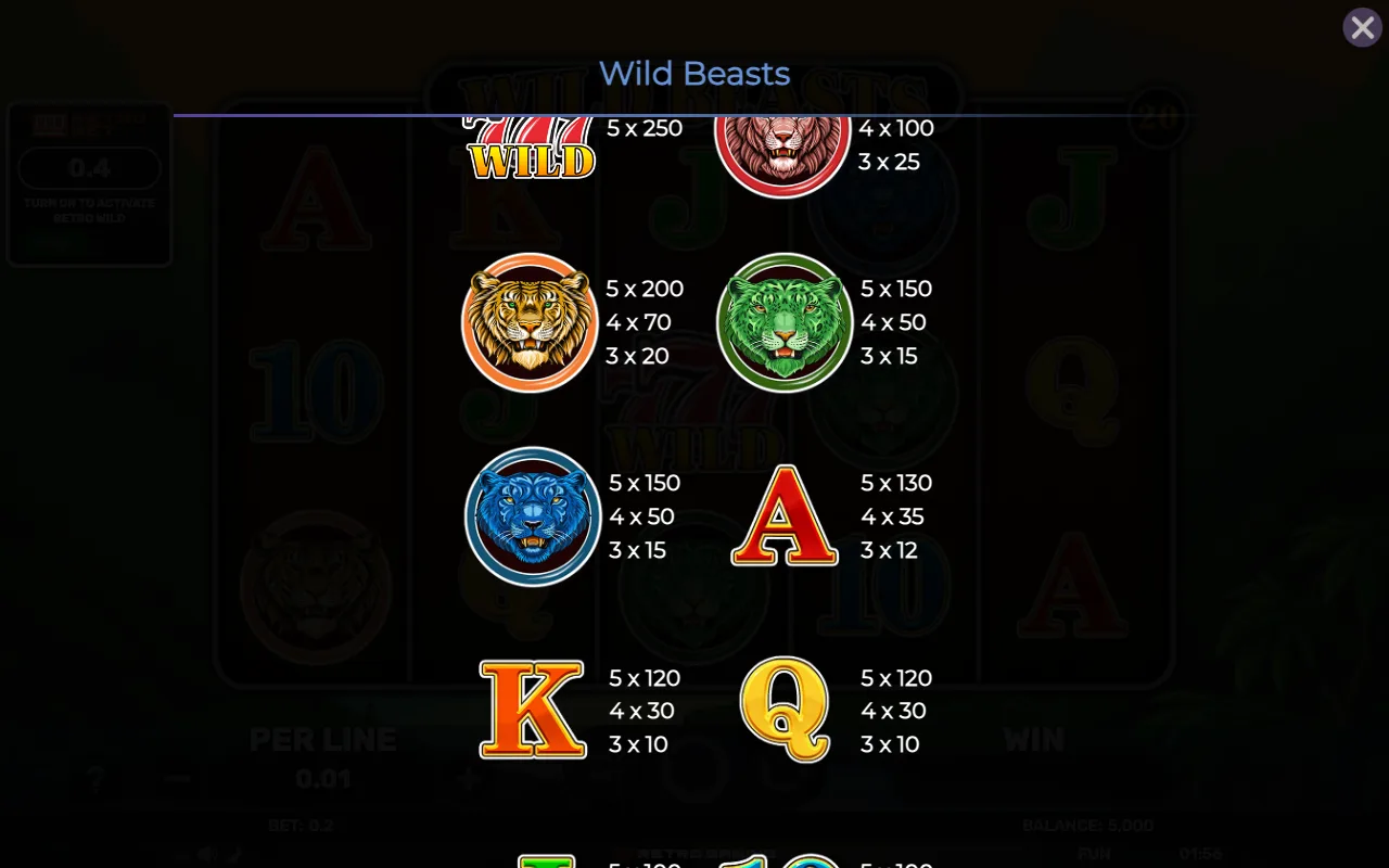 Game rules, page 4 — Retro Wild Beasts