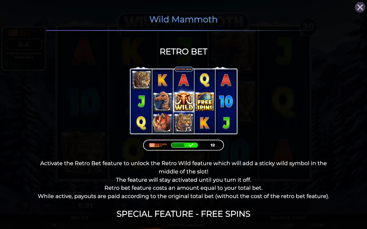 Game rules, page 1 — Retro Wild Mammoth