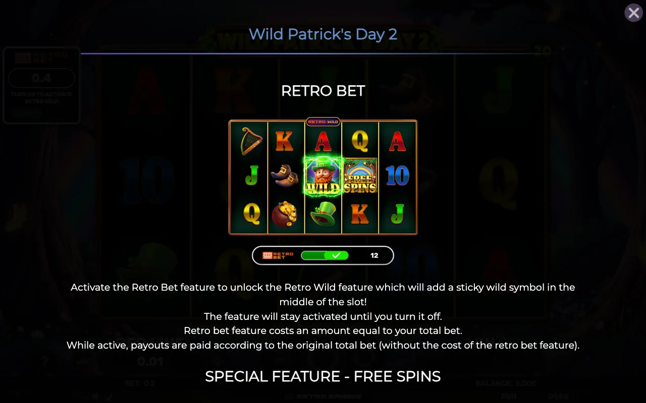 Game rules, page 1 — Retro Wild Patricks Day 2