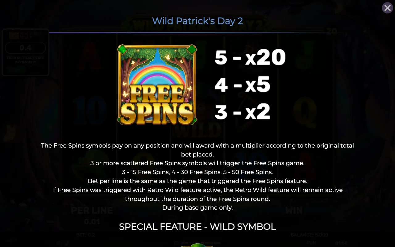 Game rules, page 2 — Retro Wild Patricks Day 2