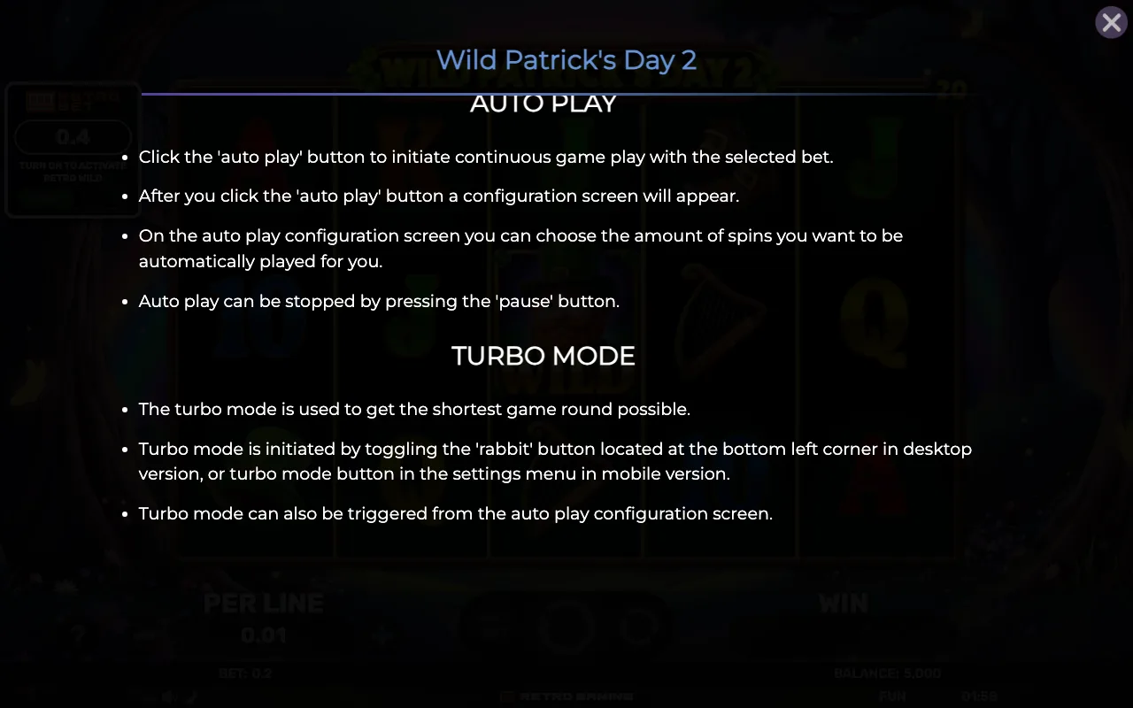 Game rules, page 8 — Retro Wild Patricks Day 2
