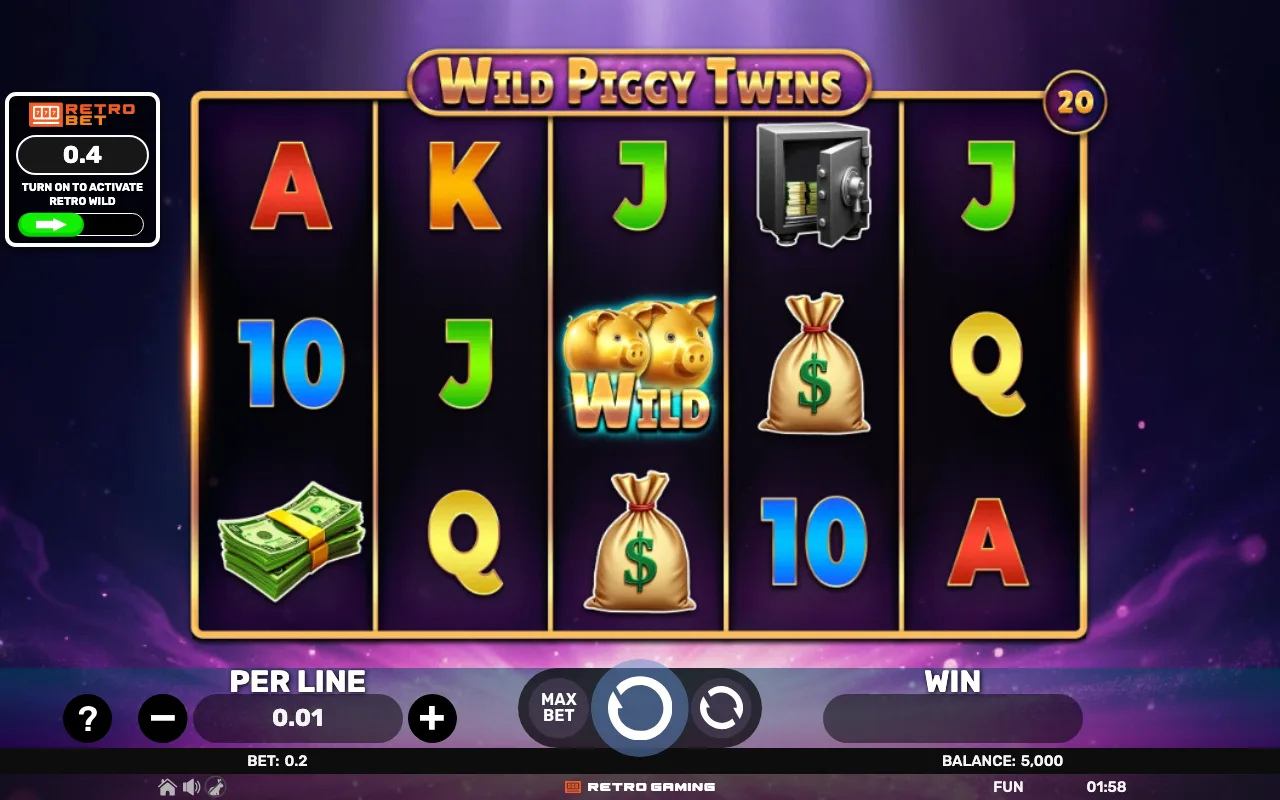 The base game — Retro Wild Piggy Twins