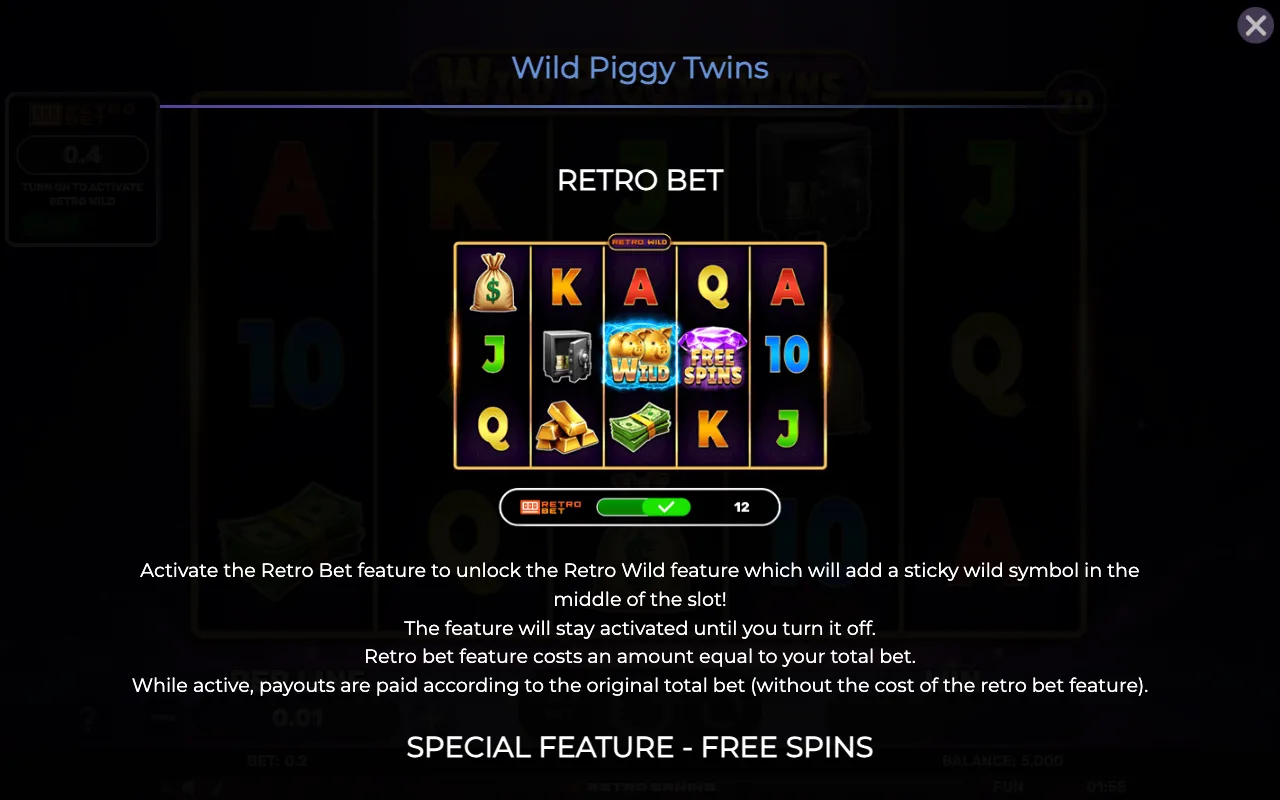 Game rules, page 1 — Retro Wild Piggy Twins