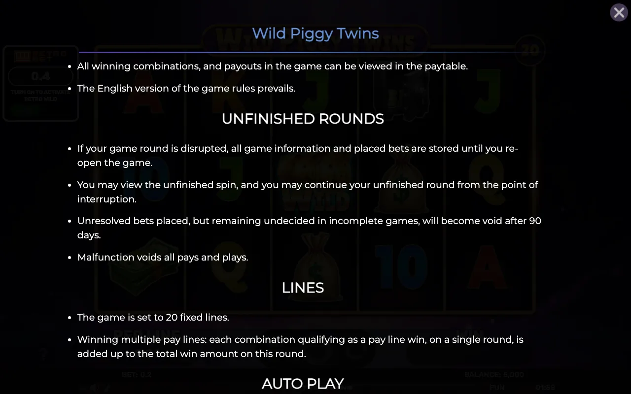 Game rules, page 7 — Retro Wild Piggy Twins