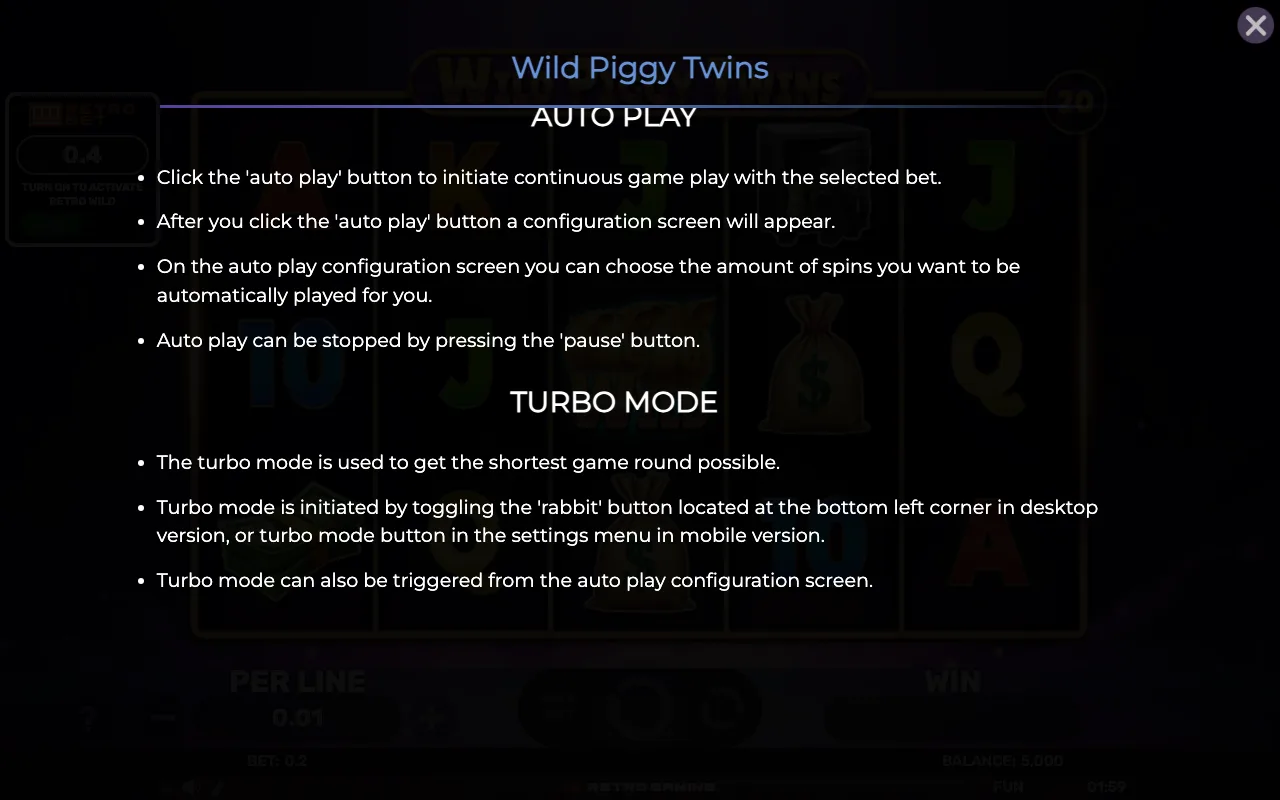 Game rules, page 8 — Retro Wild Piggy Twins