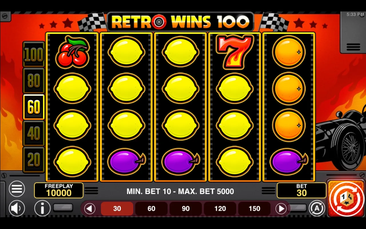 The base game — Retro Wins 100
