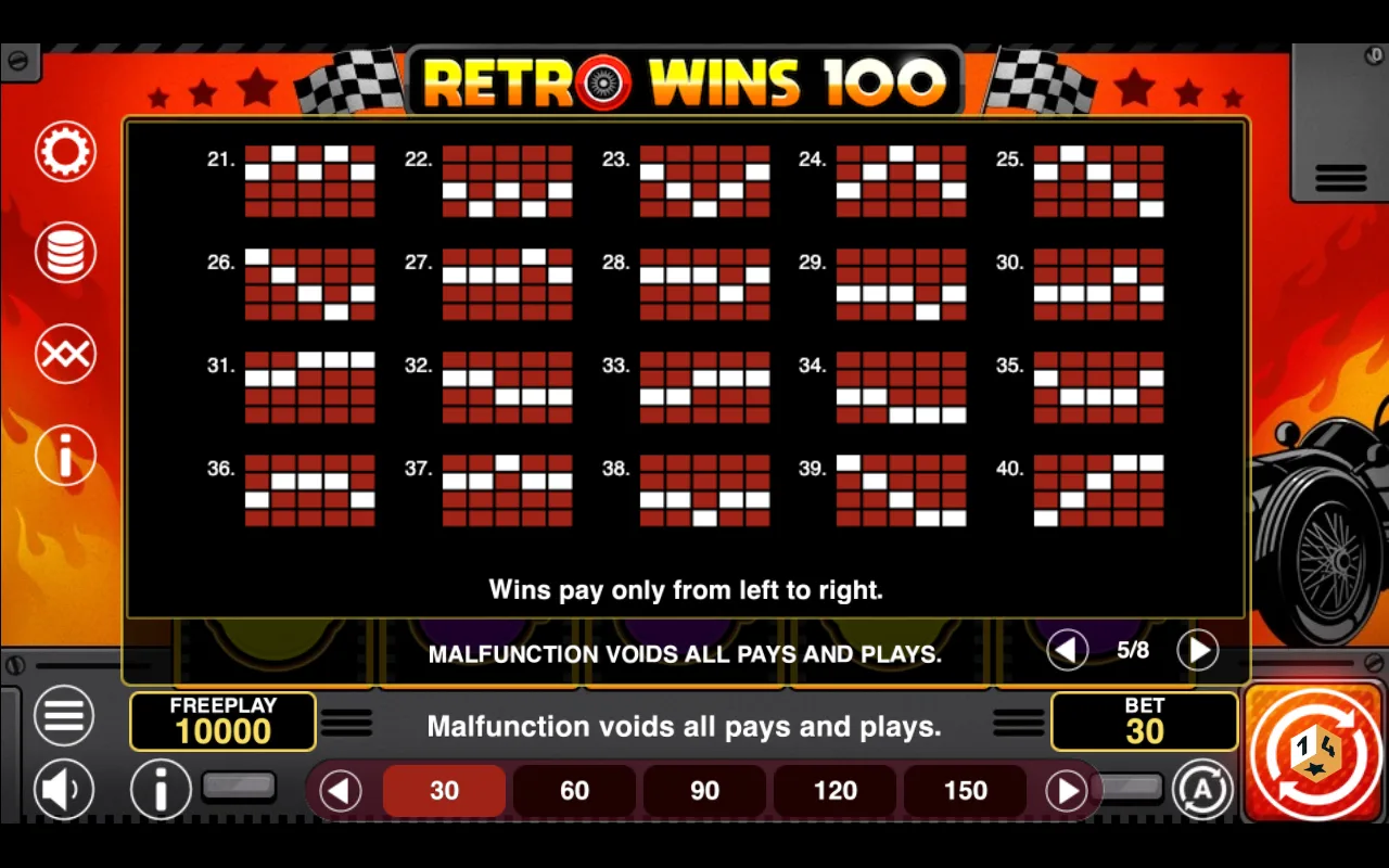 Game rules, page 5 — Retro Wins 100
