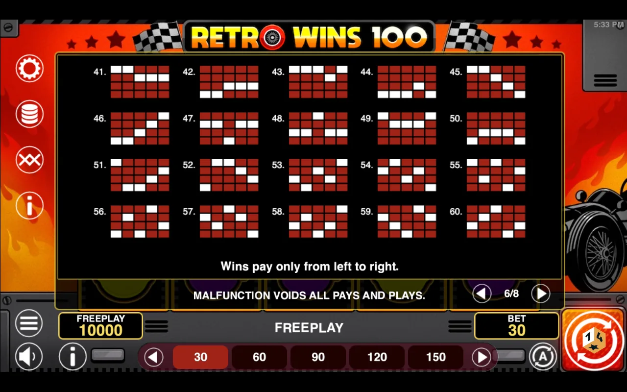 Game rules, page 6 — Retro Wins 100