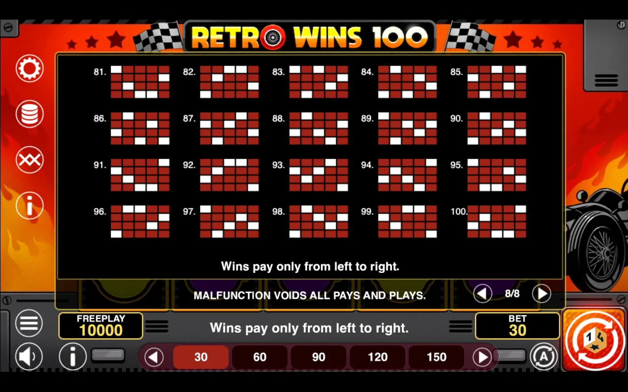 Game rules, page 8 — Retro Wins 100