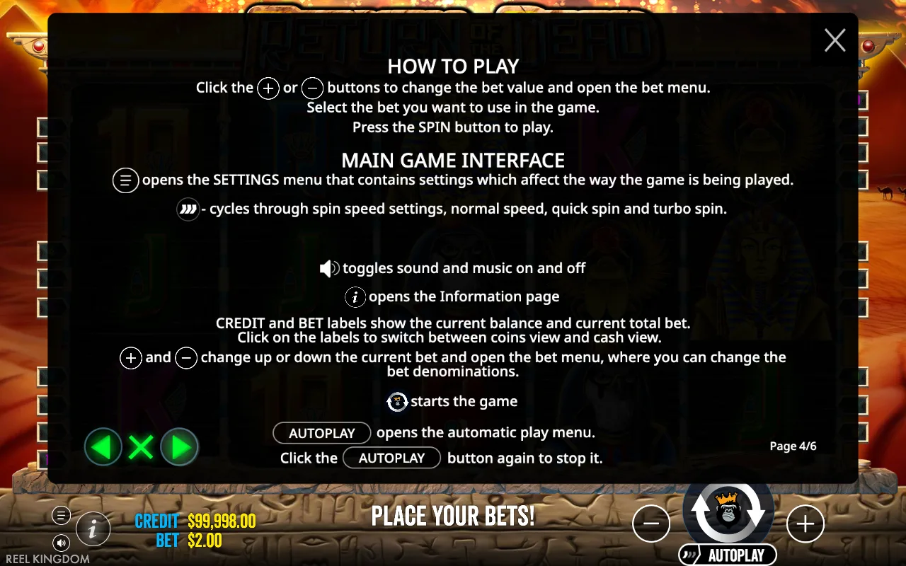 How to play — Return of the Dead