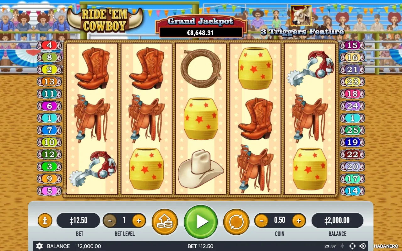 Le jeu de base — Ride em Cowboy