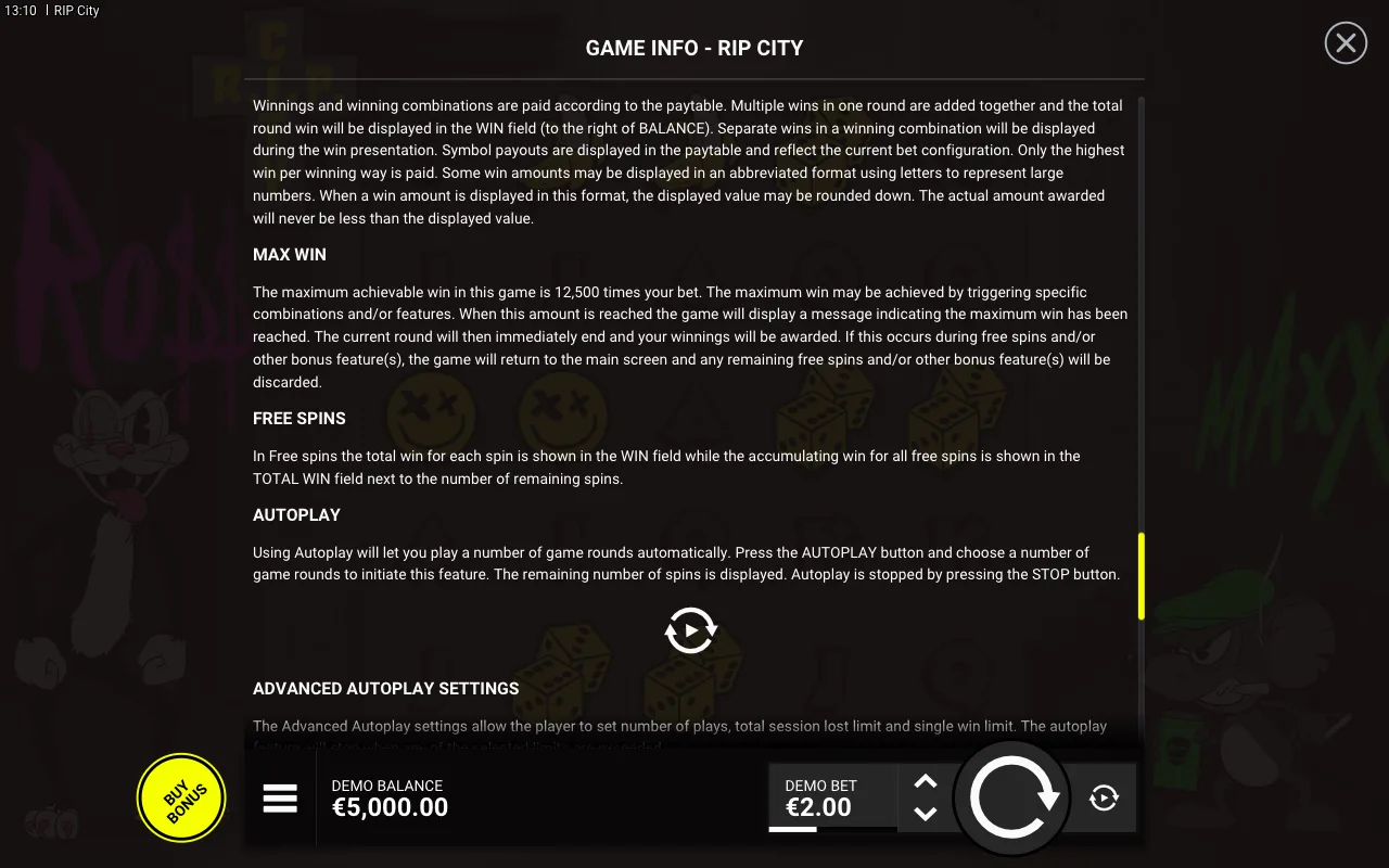 Game rules, page 6 — RIP City