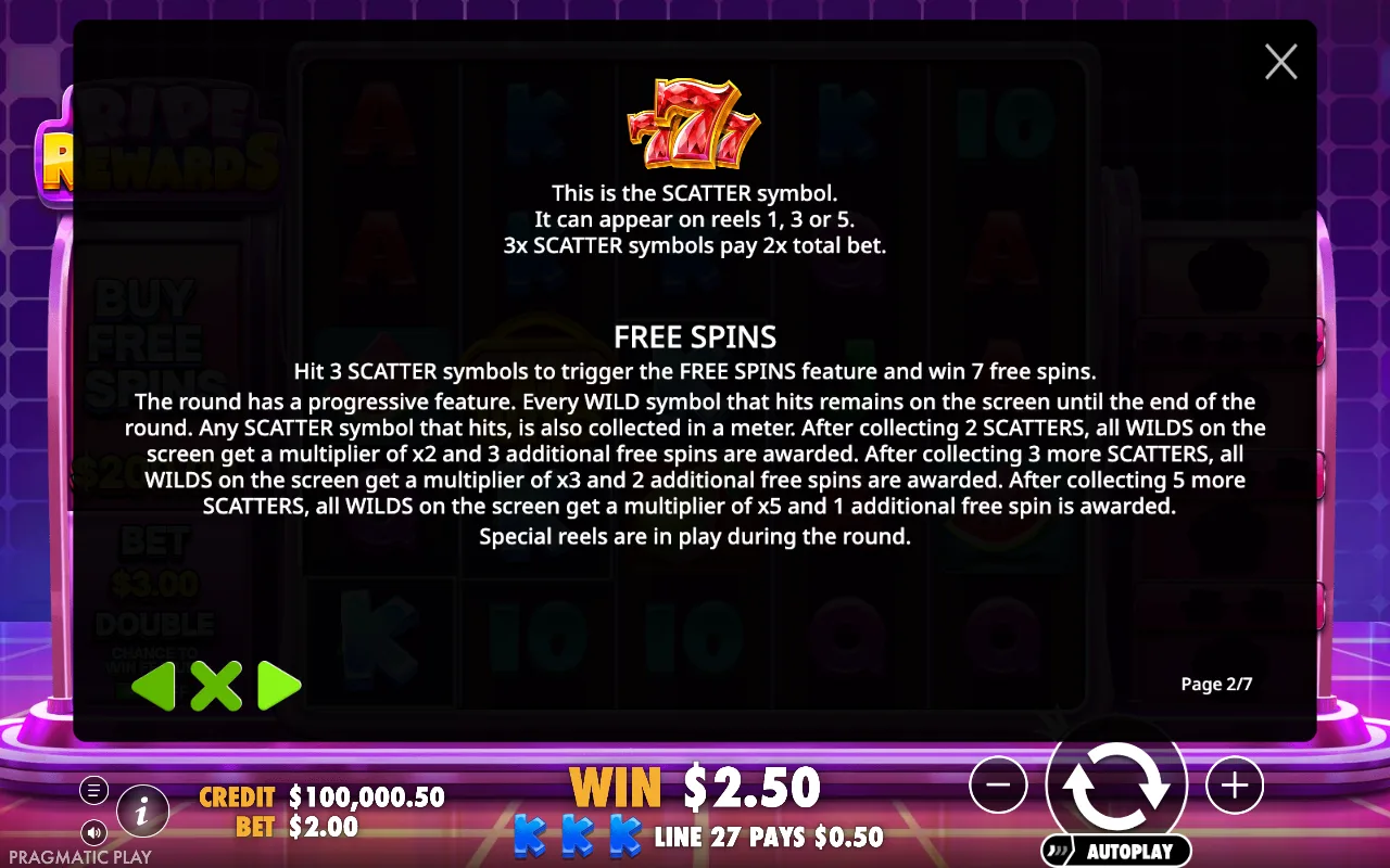 Free spins — Ripe Rewards