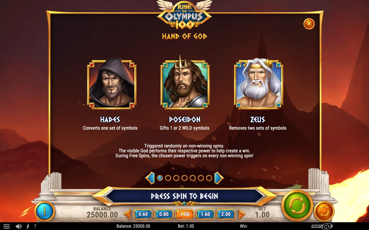 Game rules, page 3 — Rise of Olympus 100