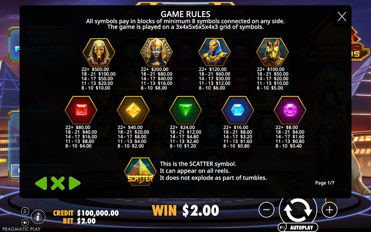 Game rules, page 1 — Rise of Pyramids