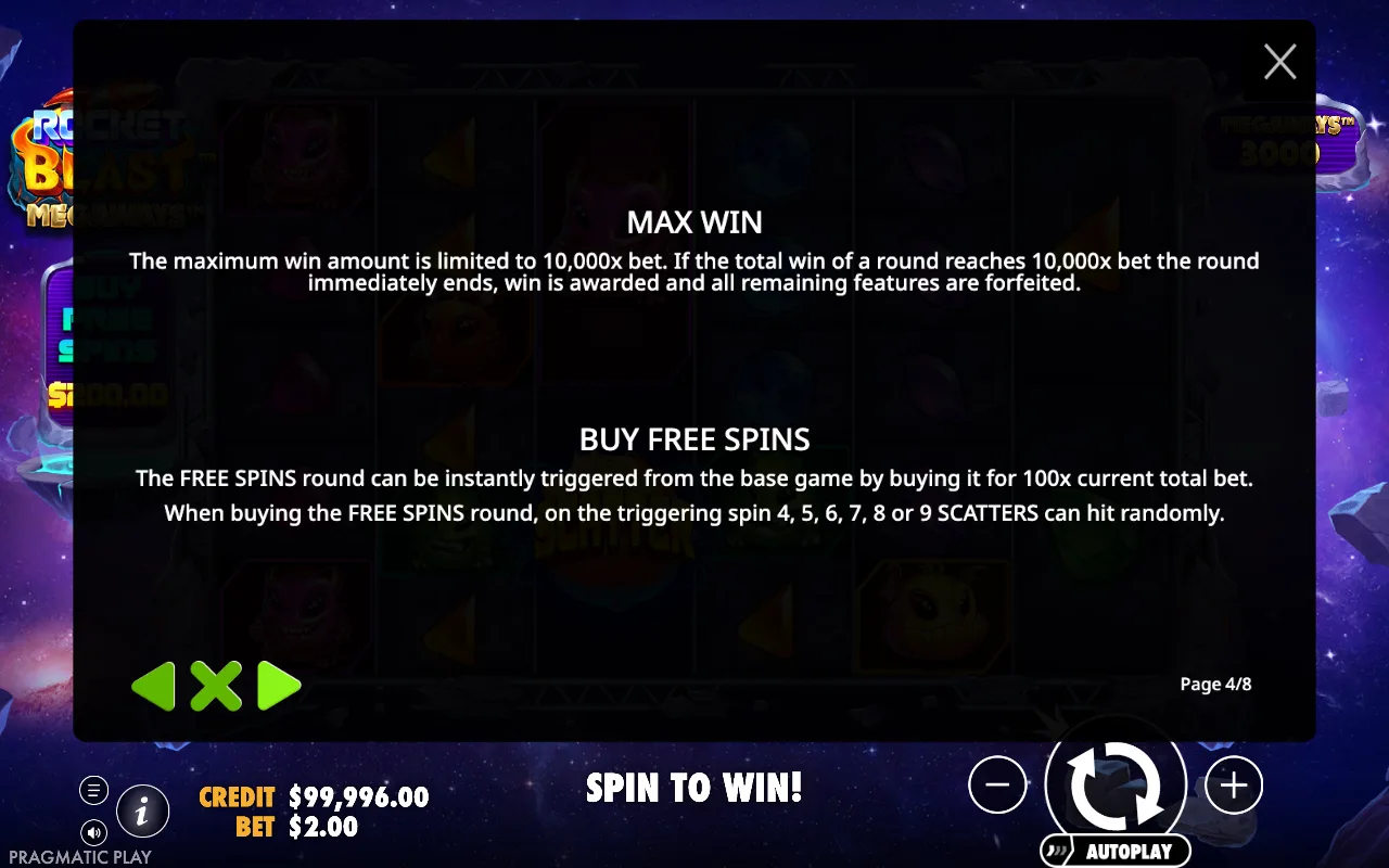 Max win — Rocket Blast Megaways