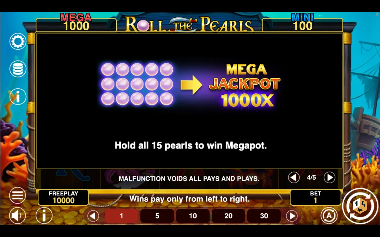 Mega — Roll The Pearls Hold And Win