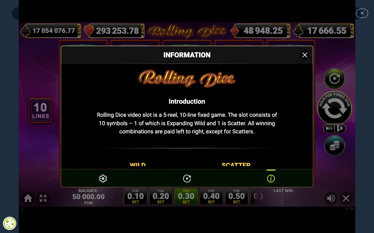 Game rules, page 1 — Rolling Dice