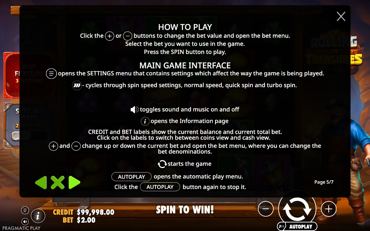 How to play — Rolling in Treasures