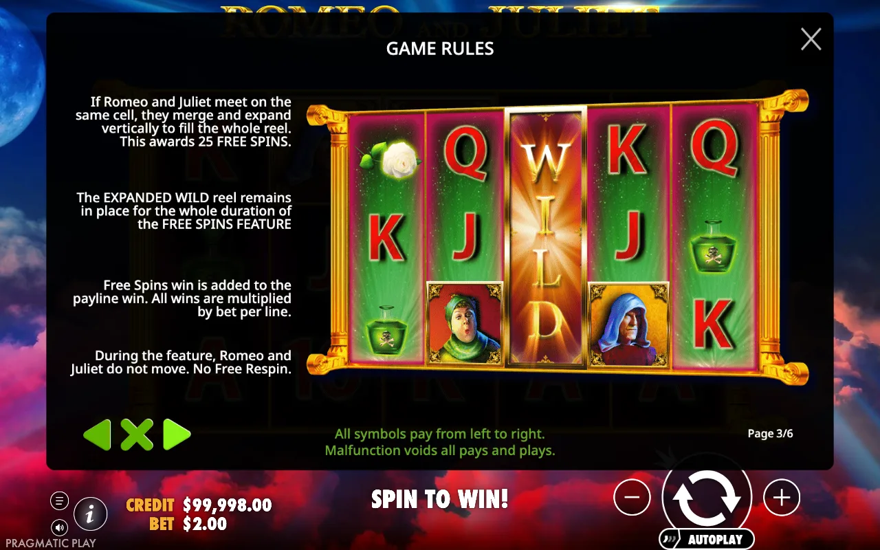 Game rules — Romeo and Juliet