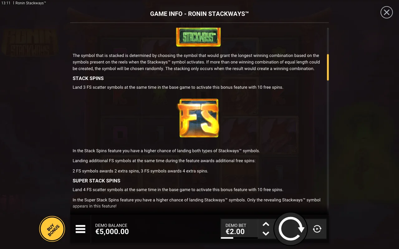 Game rules, page 2 — Ronin Stackways